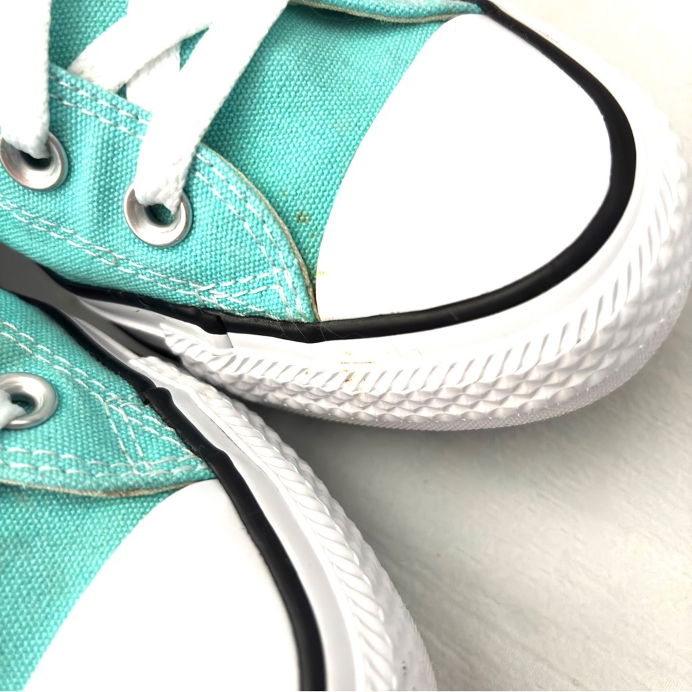 Converse All ⭐️ Star Unisex W6/M4 Chuck Taylor Aqua Canvas Low Top Sneakers - Picture 8 of 14